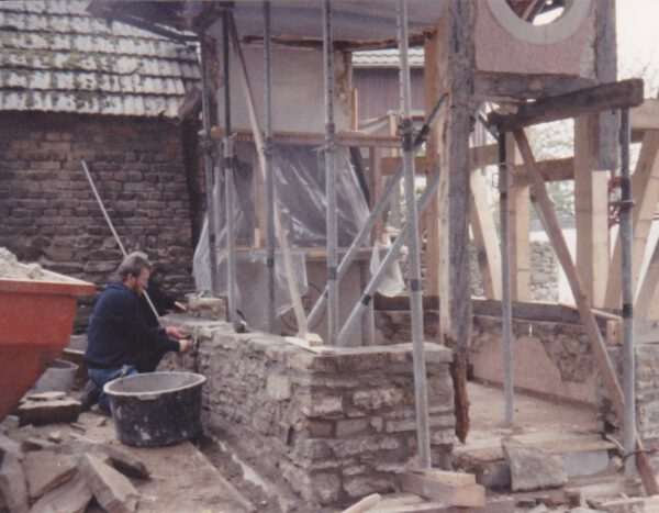 Das Fachwerk wird erneuert