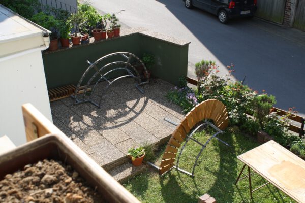 Einzelteile der Rundbank